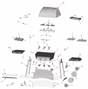 Part Location Diagram of 4503169 Char-Broil Front Panel