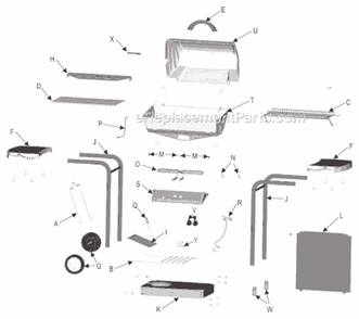 Part Location Diagram of 4152125 Char-Broil Warming Rack