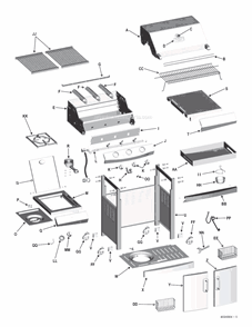Part Location Diagram of 80000683 Char-Broil Burner Brace w/Carry-Overs