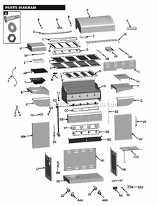Part Location Diagram of 80021358 Char-Broil Infrared Emitter