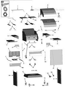 Page A Diagram and Parts List for  Char-Broil Grill