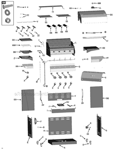 Part Location Diagram of G515-00B5-W1 Char-Broil Cooking Grate
