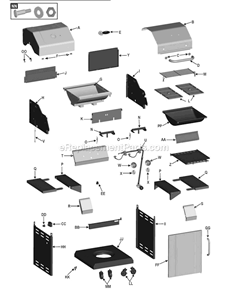 Part Location Diagram of G352-0006-W1 Char-Broil Main Control Panel