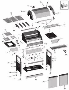 Page A Diagram and Parts List for  Char-Broil Grill