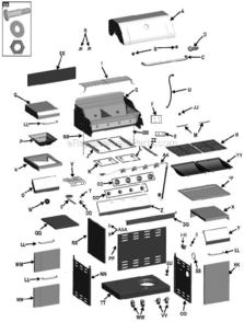 Part Location Diagram of G521-0052-W1 Char-Broil Warming Rack