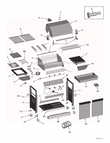Page A Diagram and Parts List for  Char-Broil Grill
