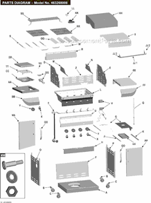 Page A Diagram and Parts List for  Char-Broil Grill