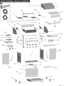 Part Location Diagram of 80006599 Char-Broil Cooking Grate, Set Of 3