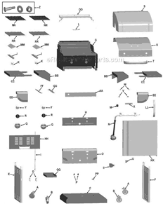 Page A Diagram and Parts List for  Char-Broil Grill