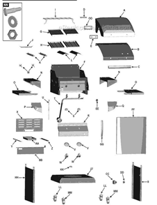 Page A Diagram and Parts List for  Char-Broil Grill