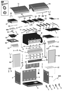 Page A Diagram and Parts List for  Char-Broil Grill