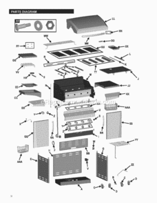 Page A Diagram and Parts List for  Char-Broil Grill