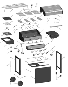 Part Location Diagram of G432-1800-W1 Char-Broil Cooking Grate