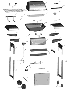 Part Location Diagram of G313-0800-W1 Char-Broil Control Panel