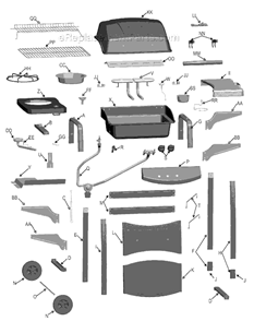 Page A Diagram and Parts List for  Char-Broil Grill