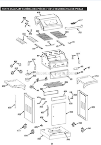 Part Location Diagram of G309-1800-W2 Char-Broil Main Tube Burner