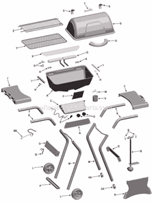 Page A Diagram and Parts List for  Char-Broil Grill