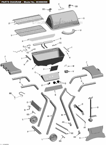 Page A Diagram and Parts List for  Char-Broil Grill