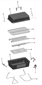 Page A Diagram and Parts List for  Char-Broil Grill