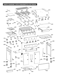 Part Location Diagram of G470-5501-W2 Char-Broil Lower Control Panel
