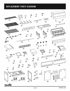 Part Location Diagram of G541-0001-W1 Char-Broil Lower Back Panel