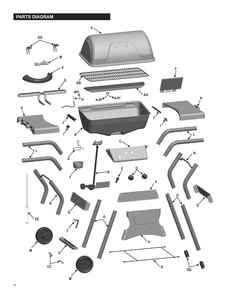 Diagram 1 Diagram and Parts List for  Char-Broil Grill