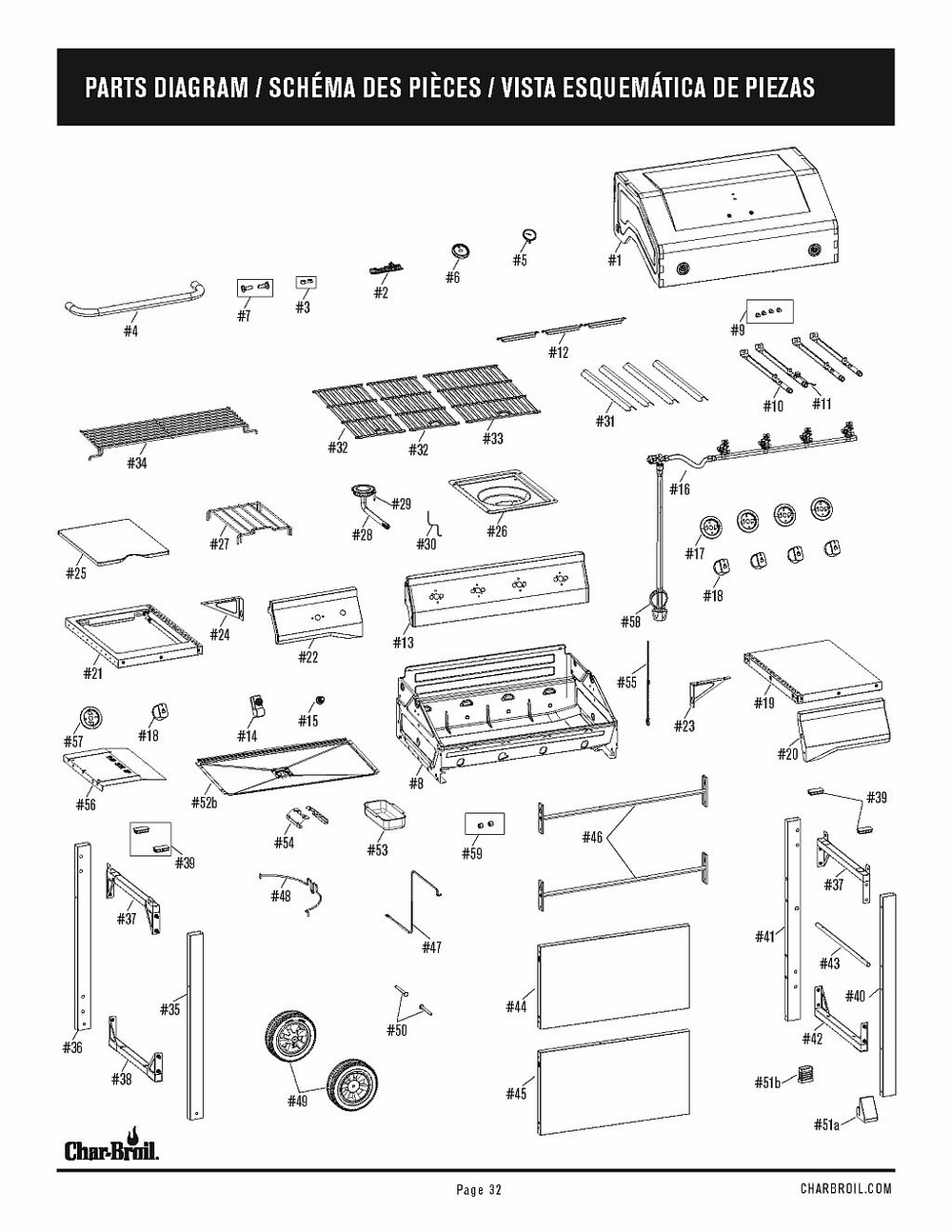 Diagram Diagram and Parts List for 2021 Char-Broil Grill