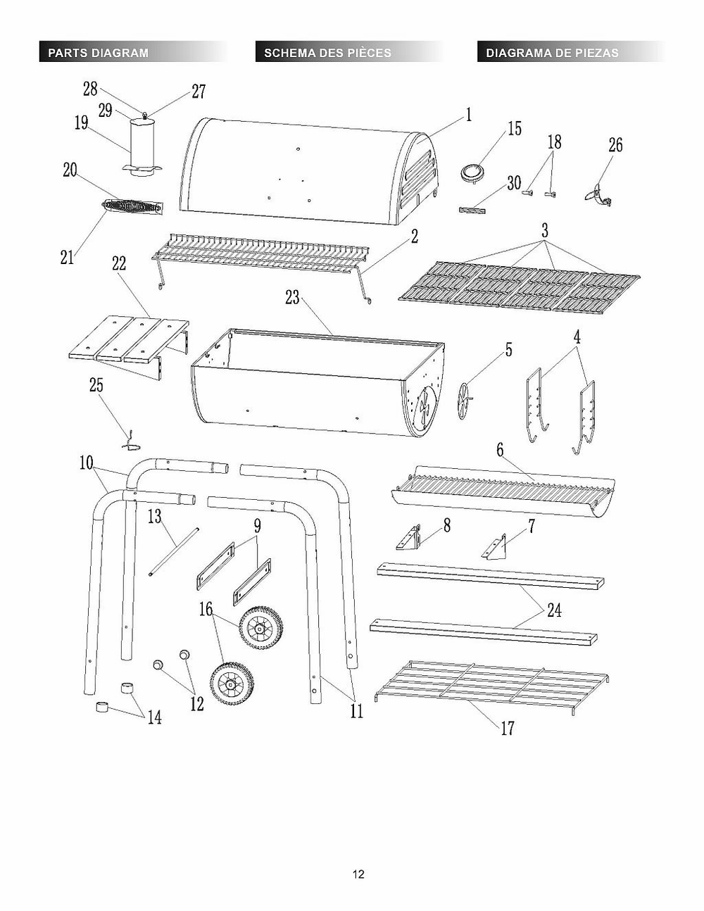 Diagram Diagram and Parts List for 2021 Char-Broil Grill