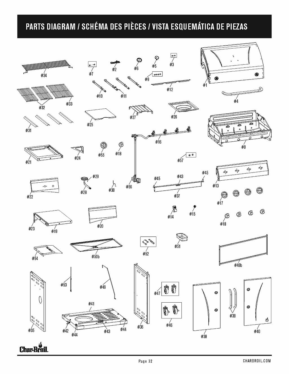 Diagram Diagram and Parts List for 2022 Char-Broil Grill