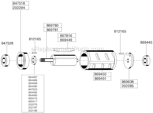 Page B Diagram and Parts List for  Cleco Angle Grinder