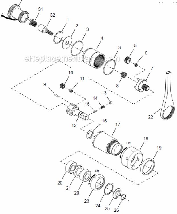 Page C Diagram and Parts List for  Cleco Ratchet