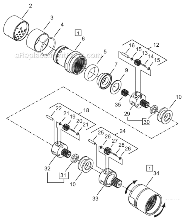 Page C Diagram and Parts List for  Cleco Ratchet