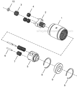 Page D Diagram and Parts List for 34NRS36H15-1  Cleco Ratchet