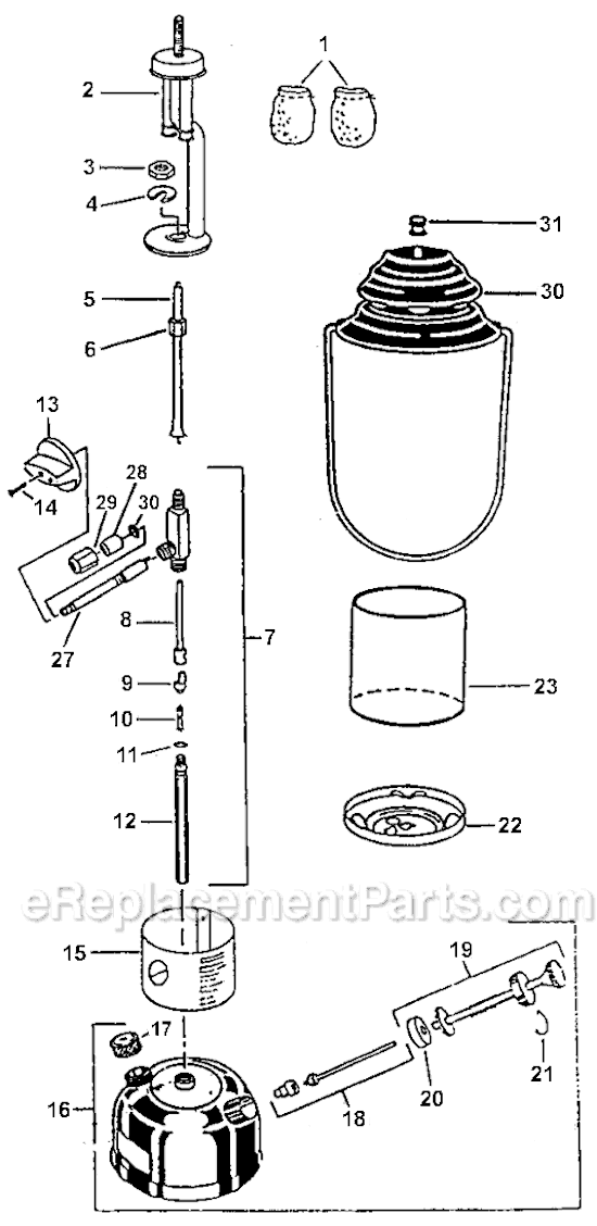 Page A Diagram and Parts List for  Coleman Lighting