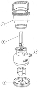 Part Location Diagram of 5010000242 Coleman 7-watt Flourescent Tube