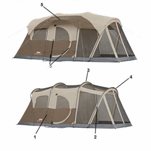 Page A Diagram and Parts List for  Coleman Camping Equipment