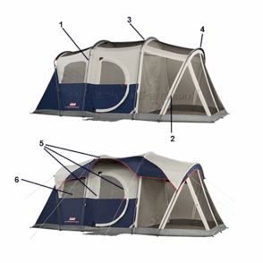 Page A Diagram and Parts List for  Coleman Camping Equipment