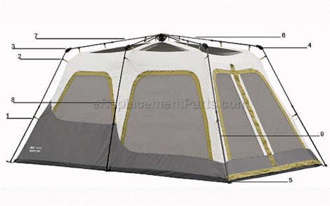 Page A Diagram and Parts List for  Coleman Camping Equipment