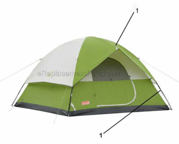 Page A Diagram and Parts List for  Coleman Camping Equipment