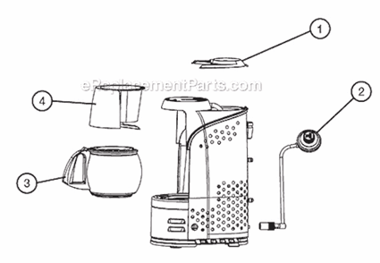 Page A Diagram and Parts List for  Coleman Coffee Maker