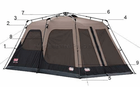 Page A Diagram and Parts List for  Coleman Camping Equipment