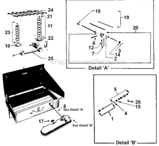 Page A Diagram and Parts List for  Coleman Camping Equipment