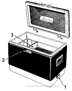 Page A Diagram and Parts List for  Coleman Cooler