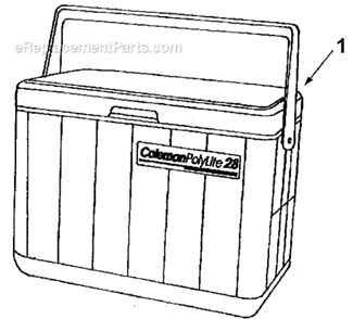 Page A Diagram and Parts List for  Coleman Cooler