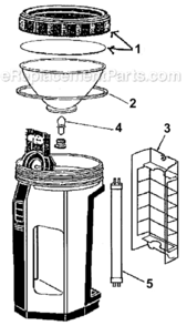 Page A Diagram and Parts List for  Coleman Worklight & Flashlight