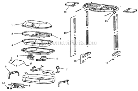 Part Location Diagram of 99413311 Coleman Water Pan