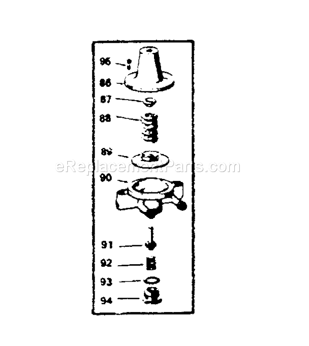 Page B Diagram and Parts List for  Craftsman Compressor