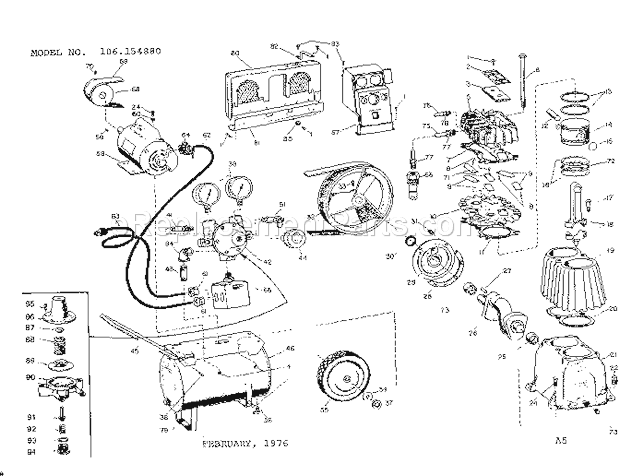 Page A Diagram and Parts List for  Craftsman Paint Sprayer