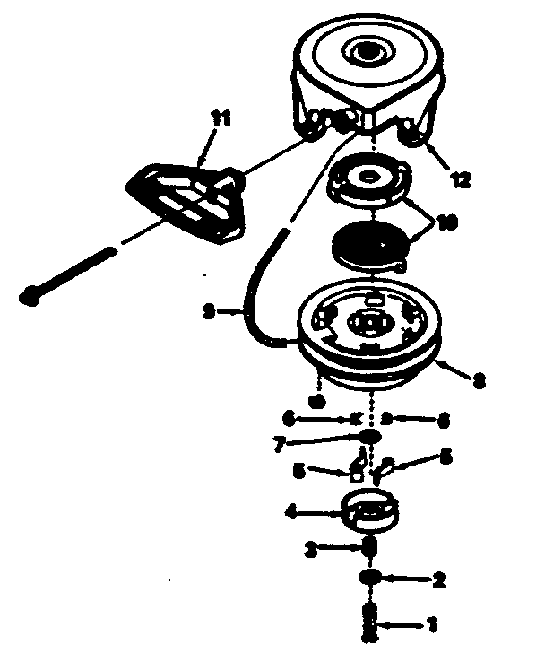 Rewind Starter Diagram and Parts List for  Craftsman Engine