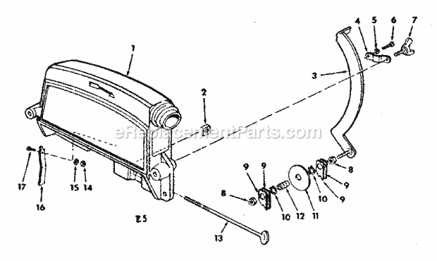 Guard Assembly Diagram and Parts List for  Craftsman Chop Saw